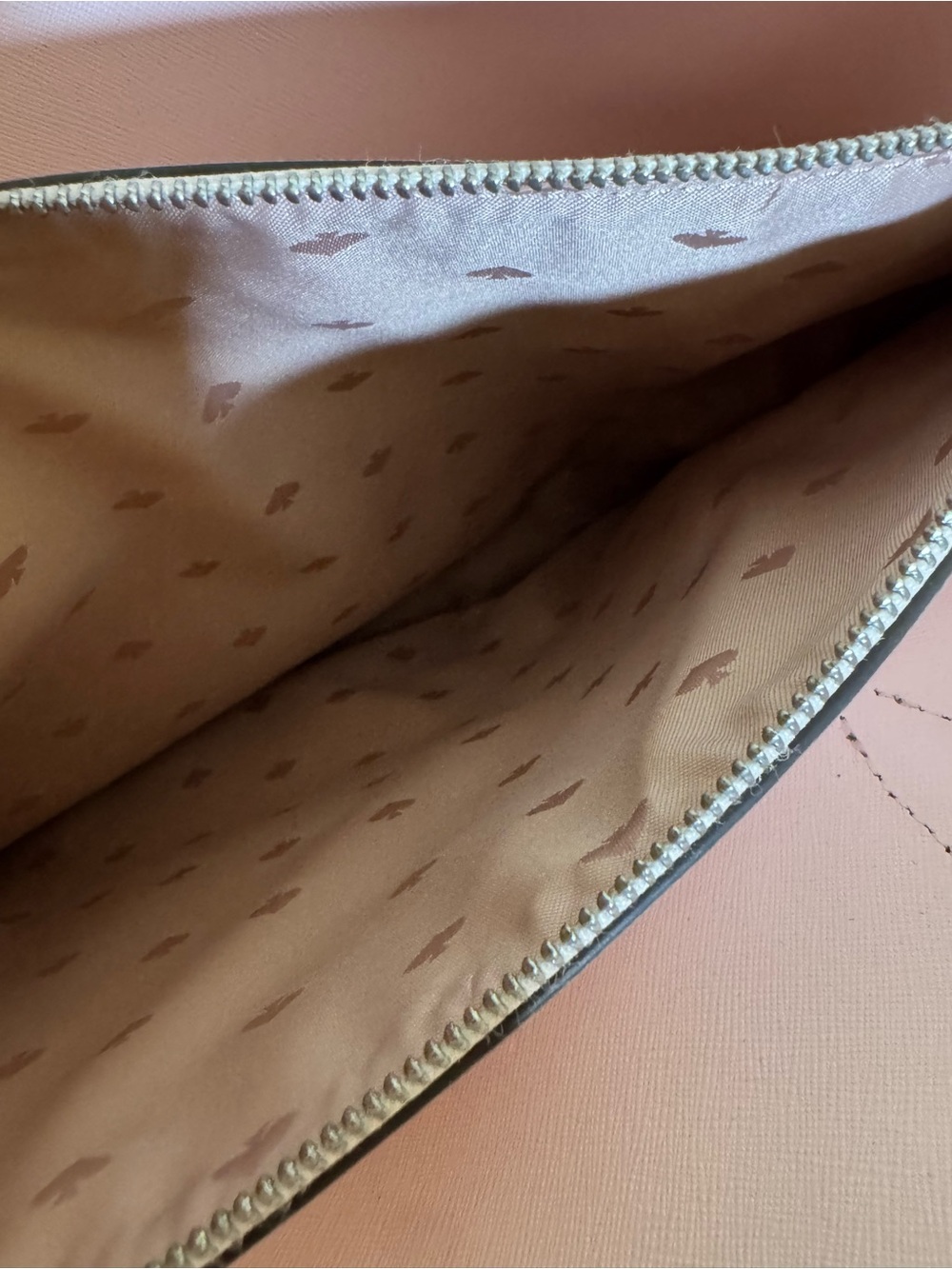 Kate Spade Eva Large Taupe Tote with Pink Interior EUC - Picture 9 of 13